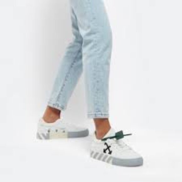 Off-White Vulcanized Low Black/Grey/White Women's Sneakers Size US 7.5 EU 38